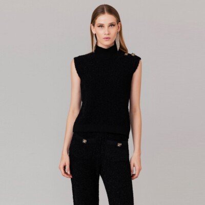 

Пуловер без рукавов Polo Neck Женский GAELLE Paris GBDM15660 Пуловер Черный I2022, Black