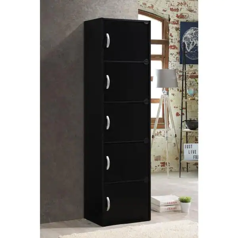 For Home And Office Book Shelves 5 Shelf With Doors Small