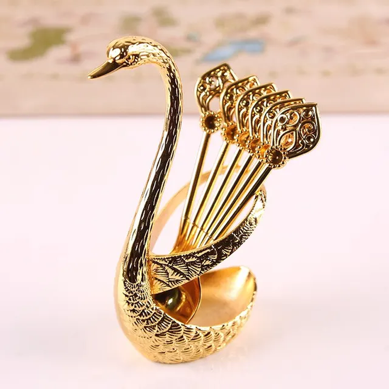 Decorative Swan Base Holder With 6