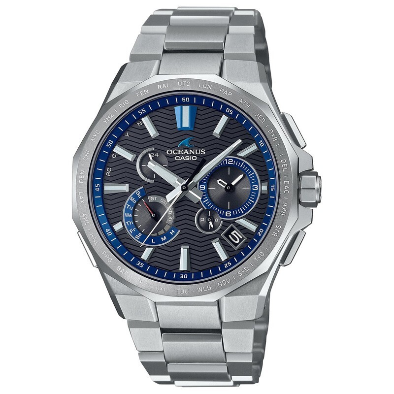 Pre-owned Casio Oceanus Ocw-t6000-1ajf Bluetooth Titanium Radio Solar Men Watch Japan