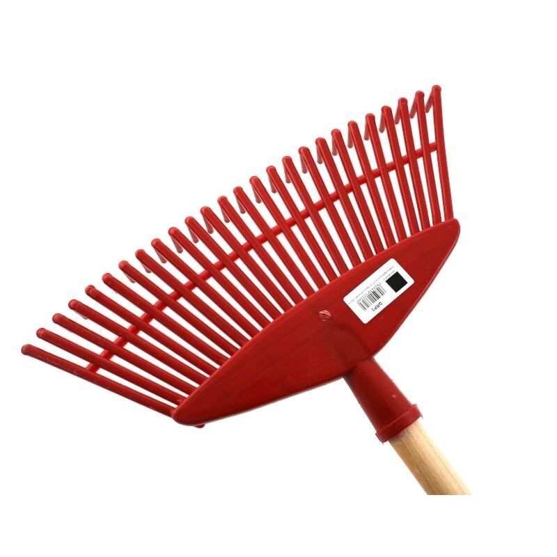 Rake Head 400mm / 26 Teeth with Wooden Handle Plastic Garden Lawn Leaves Rakes