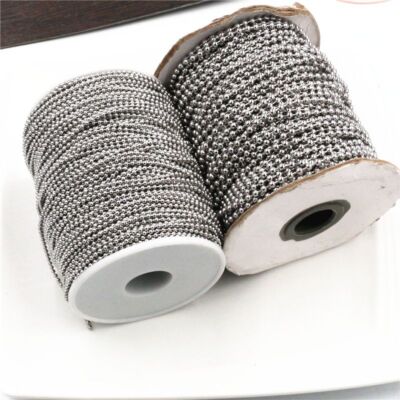 Bulk Ball Steel Bead Chains Jewelry Necklace Accessories Bead Chain Diy 5meters