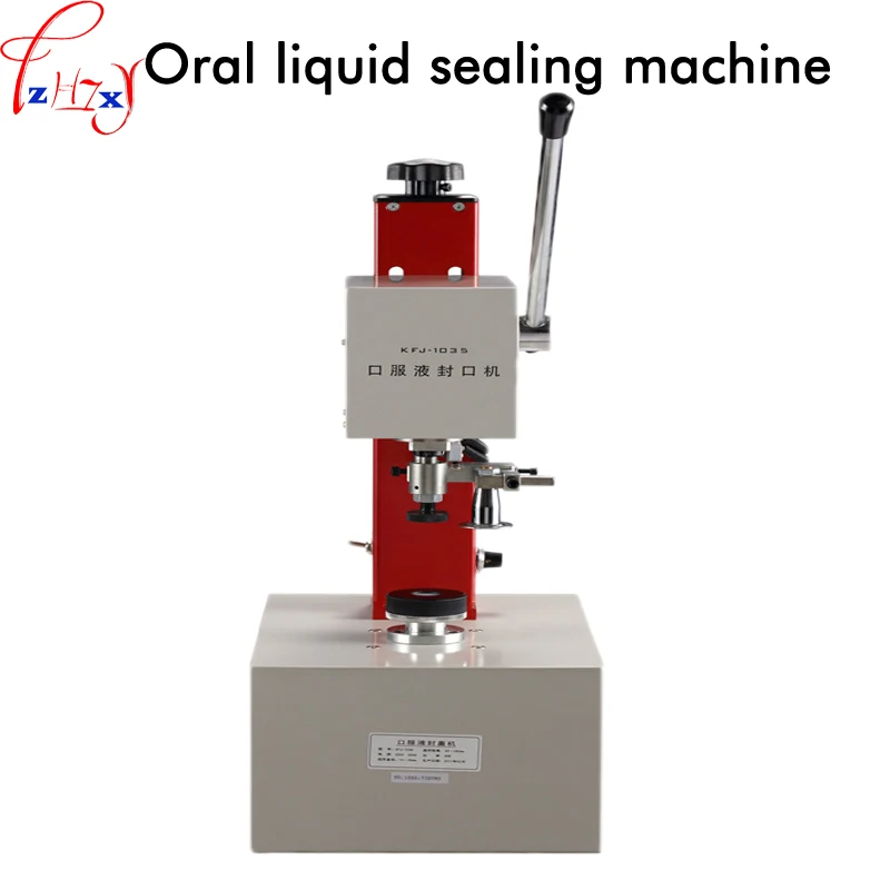 KFJ-1035 Oral Liquid Lock Cover Seal Machine Manual Oral Liquid Prick Machine Pe