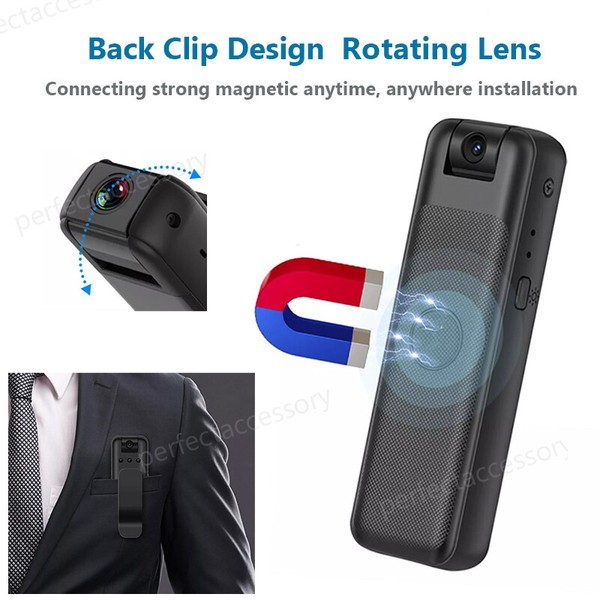 Mini Body Camera 1080P HD Night Vision Hidden Spy Camera Video Audio Recorder - Image 9