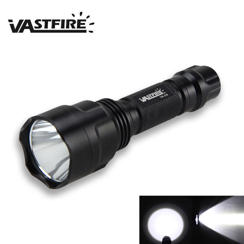 Tactical LED Flashlight Torch 800 Yards Hunting White Light Rechargeable Coyote