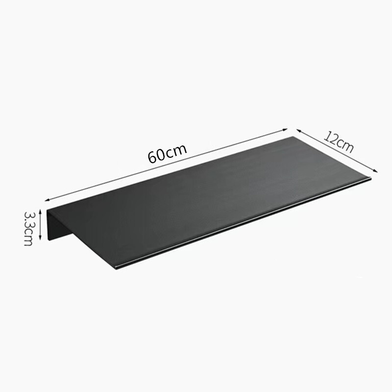 Bathroom Shelf Punch-free Shampoo Shower Storage Holder Wall Shelf Kitchen Black