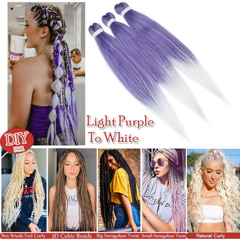 5X NATURAL EZ Pre-Stretched Braiding Box Highlight Jumbo Braids Hair Extensions