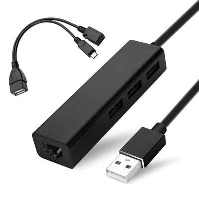 OTG Cable for Fire TV Stick 4K Lite Max Cube - USB Ethernet Adapter with Hub ...