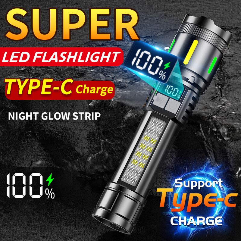 99000000lm Led Most Powerful Military Torch Usb Rechargeable Tactical Flashlight