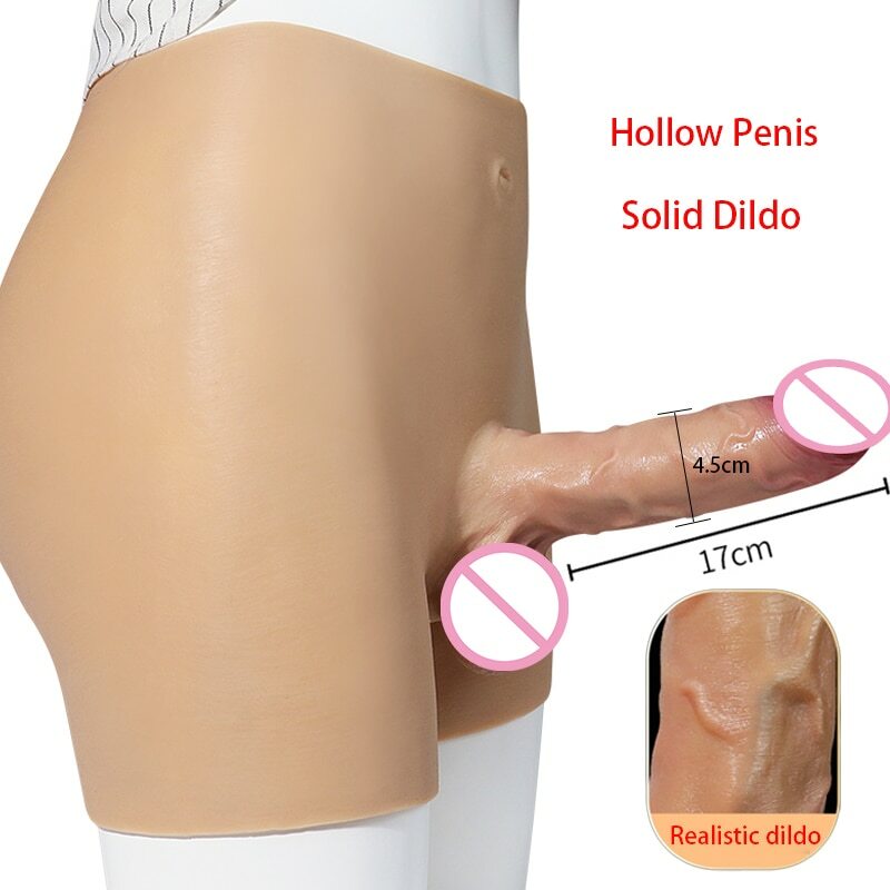 Silicone-Pants-Dildo-Hollow-Penis-Female-Masturbation-Realistic-Strap-On-Dildos
