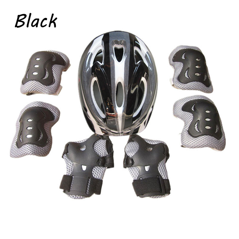 Boys Girls Kids Safety Helmet & Knee & Elbow Pad Set For MTB Bike Cycling Skate