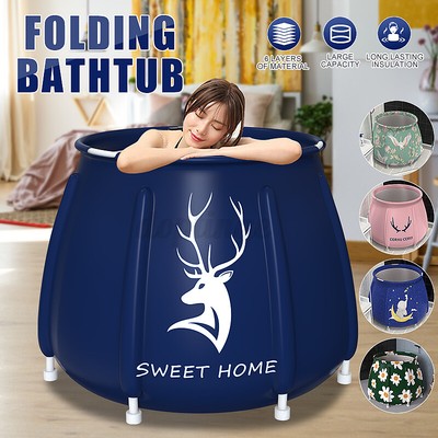 Faltbare Badewanne PVC SPA Wannenbad Badezimmer Bathtub Erwachsene Badeeimer