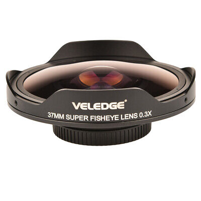 37MM / 43MM 0.3X Fisheye Ultra Wide Angle Camcorder Video Studio Recording Lens