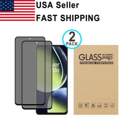 2PCS Privacy Tempered Glass Screen Protector For OnePlus Nord N300 N30 CE 5G