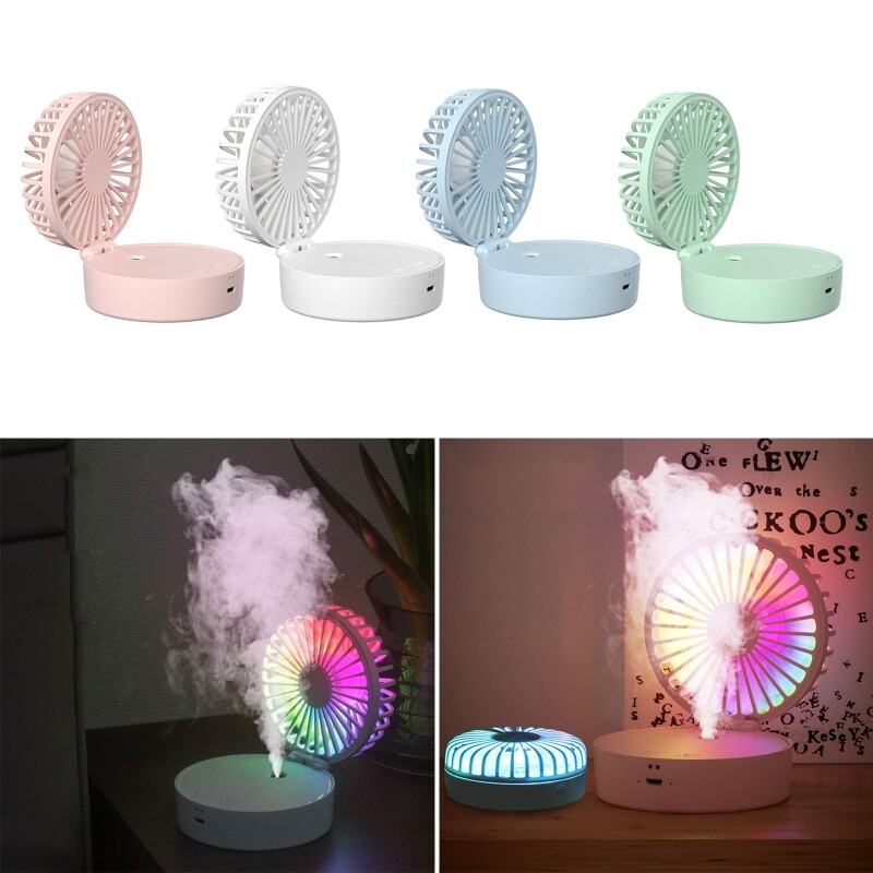 Mini Water Spray Mist Fan USB Rechargeable Portable Fan Cooling Air Humidifier
