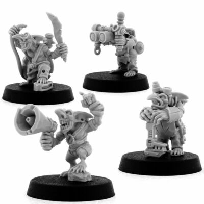 Ork Helper Service Crew (X4)- Wargame Exclusive- Ork Big Gunz Stompa, Warboss Bi