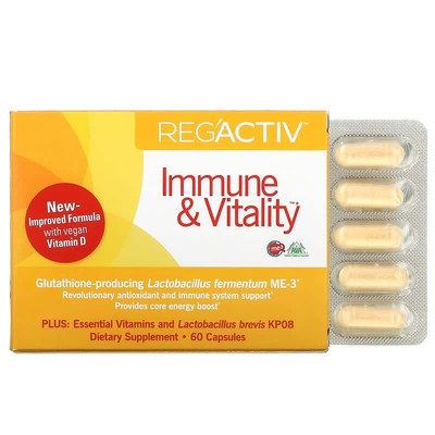 2 X Dr. Ohhira's, Reg'Activ, Immune & Vitality, 60 Capsules