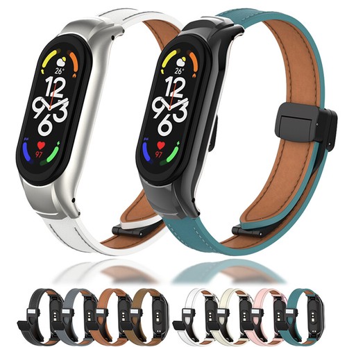 Lederarmband Für Xiaomi Mi Band 8, 9, 10 – Weiches Kunstleder, Schnellverschluss, Verstellbar (165-215 Mm)