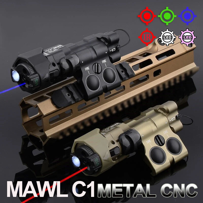 MAWL C1/PEQ-15/PERST-4 Visible Beam Green Red Laser+ IR Nigh