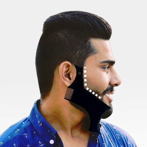 Men Hair Beard Shaping Styling Template Comb Trim Abs Shaving