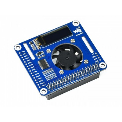 Waveshare PWM Controlled Fan HAT For Raspberry Pi I2C Bus Temperature Monitor