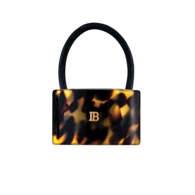 BALMAIN Paris Hair Couture 18K Gold Plated Elastique Pour Cheveux Tortoise