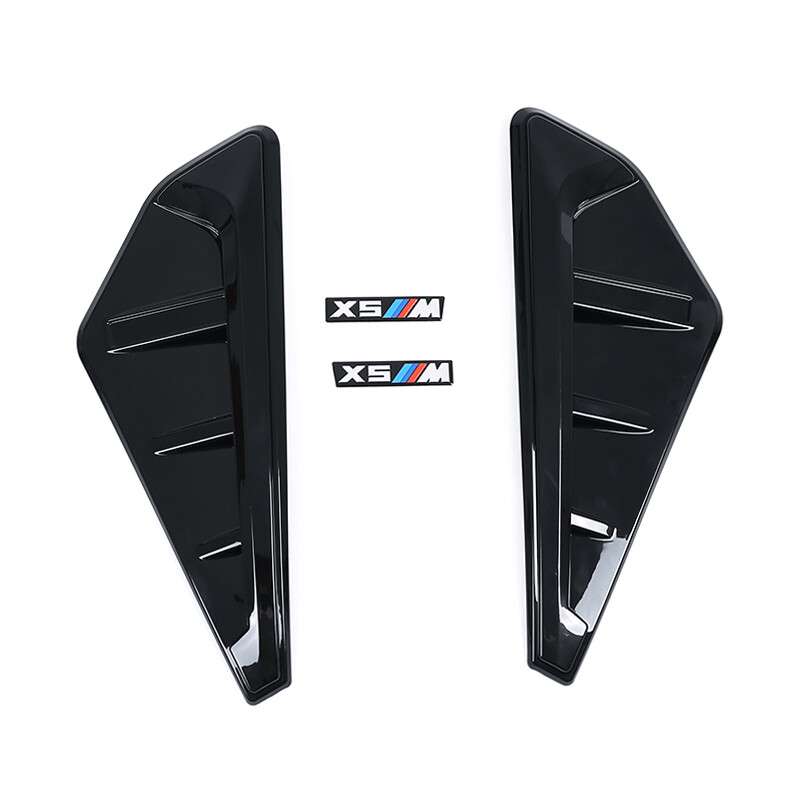 Gloss Black Exterior M Style Side Fender Trim Air Vents For BMW X5 M G05 X SAVs