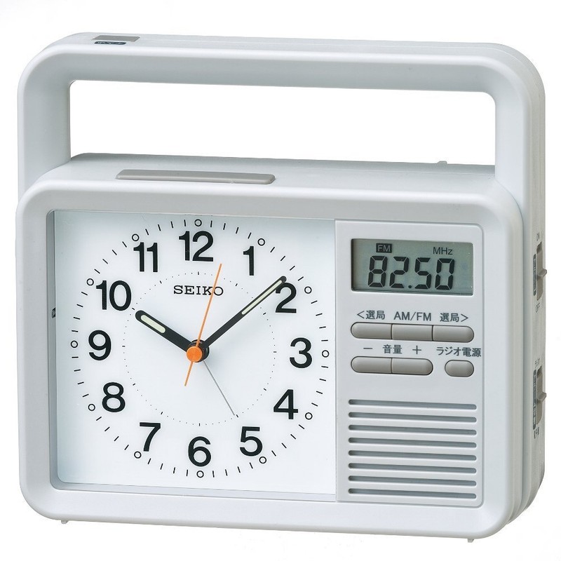 SEIKO CLOCK Alarm clock Disaster prevention clock Analog manual charge