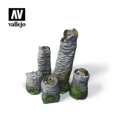Malles de palmier cassées - paysage de diorama méditerranéen à l'échelle 1/35...