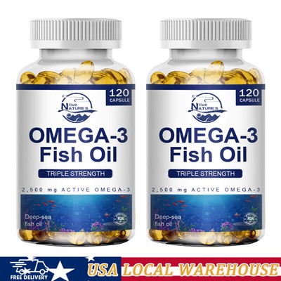 OMEGA 3 xl sofgels 2500mg 240 Softgels FISH OIL Epa Dha Essential Fatty Acids