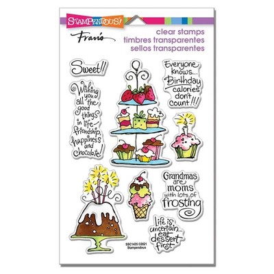 Stampendous Clear Cling Rubber Stamp Set: ''Sweets'' SSC1435 Cardmaking