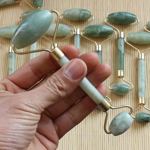 Natural Jade Anti-wrinkle Guasha Facial  Massage Tools Roller Firming Skin GSX 8