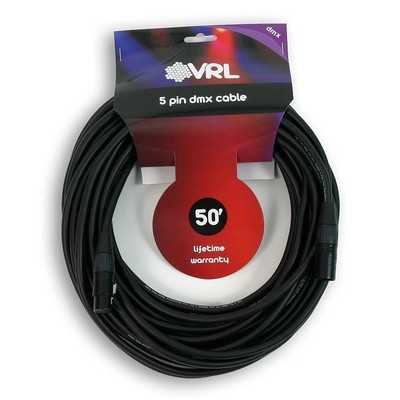 VRL 5 Pin DMX DJ Light Cable Pack 2-100ft  2-50ft  2-25ft  4-10ft  4-5ft  4- 2ft