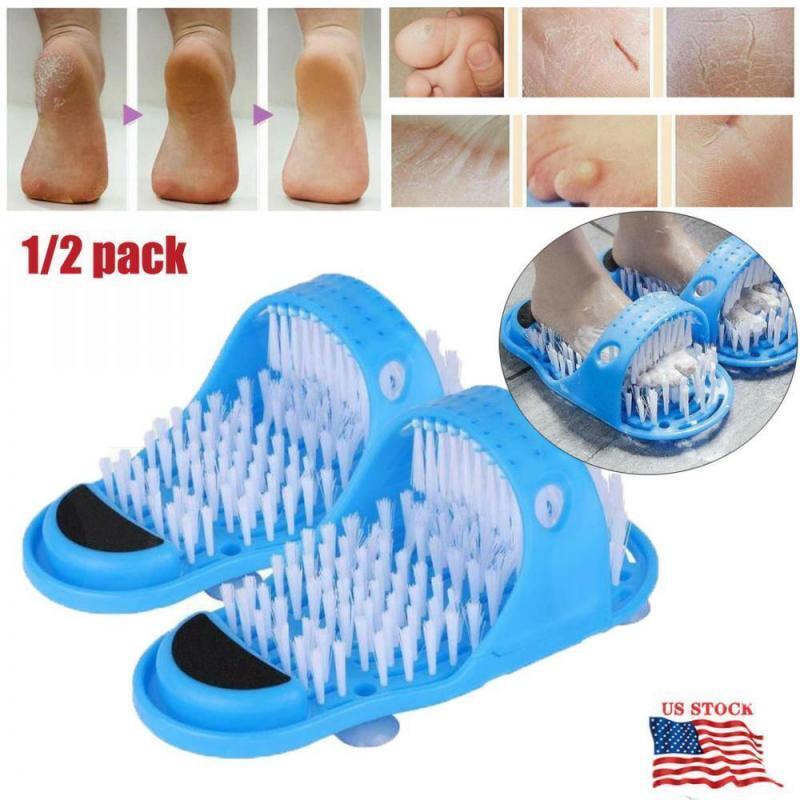 Foot Scrubber Brush Slipper Bath Shower Spa Cleaner Scrub Fe