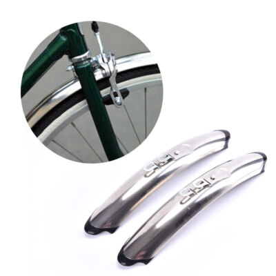 Retro Bike Front Rear Fenders 700c 27'' Stainless Steel Road Bike Mudguards; WY4