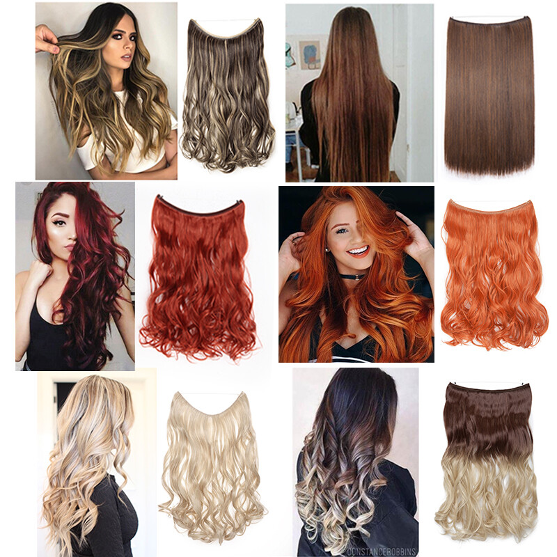 US Wire In Hair Extensions Elastic Band Secret Miracle Ring Real as Human Thick