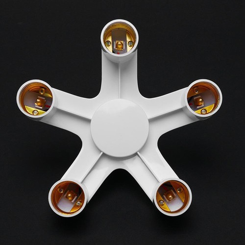 E27 Light Lamp Bulb Adapter Holder Converter Socket Base Splitter  4 5 in1 F LC~