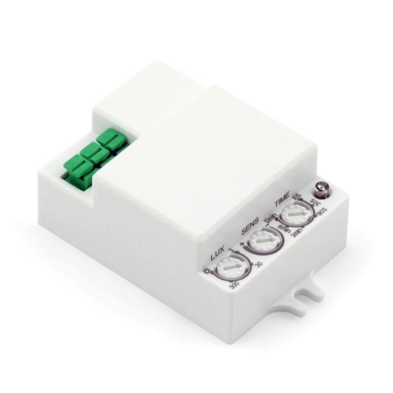 Mikrosensor Bewegungsmelder mit Dämmerungsschalter Sensor IP20 weiss 360 Grad S6