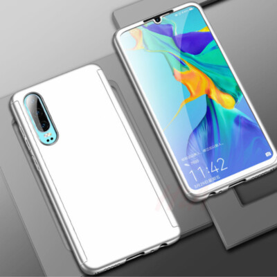For Huawei P40 Lite P30 Pro P20 Mate 20 360° Full Case Cover + Tempered Glass