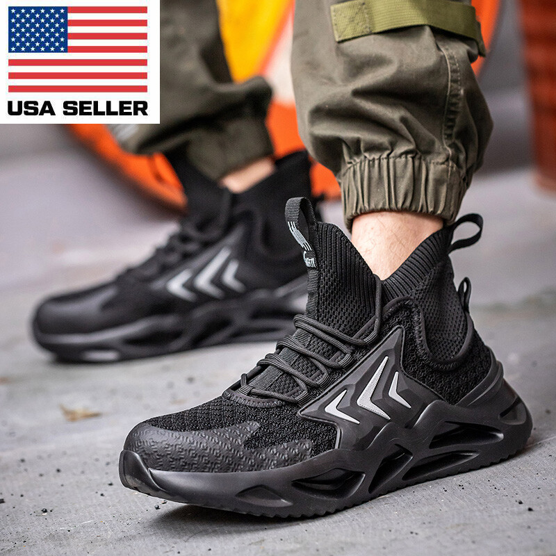 Indestructible Safety Shoes Mens Sneaker Steel Toe Work Boots Lightweight Size