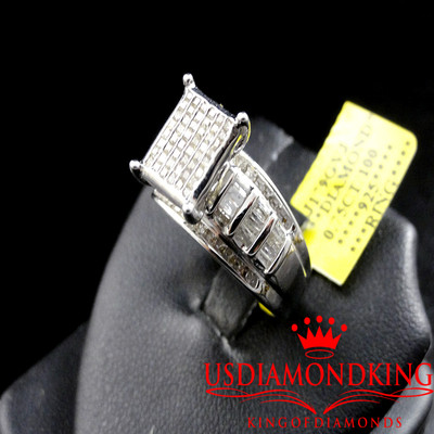Pre-owned Usdiamondking Ladies Women's Real Diamond Cinderela Ring Wedding Engagement Anniversary Band In G