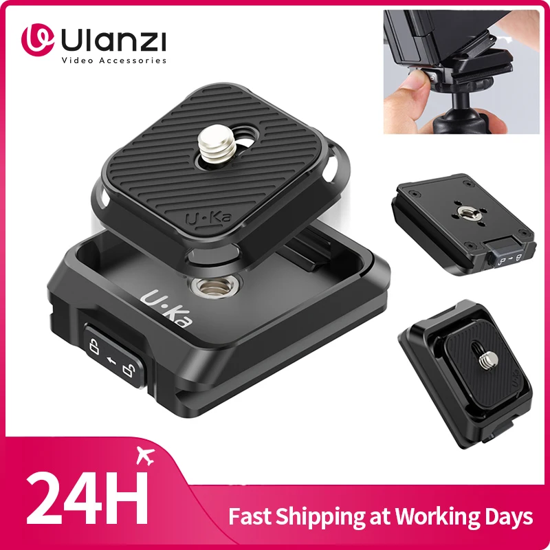 Quick-Release Plate and Base Kit Compatible with Uka & F38 Plates for Camera Tri