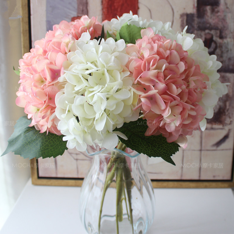 Artificial Hydrangea Silk Flower Floral Fake Bouquet Home Wedding Garden Decor