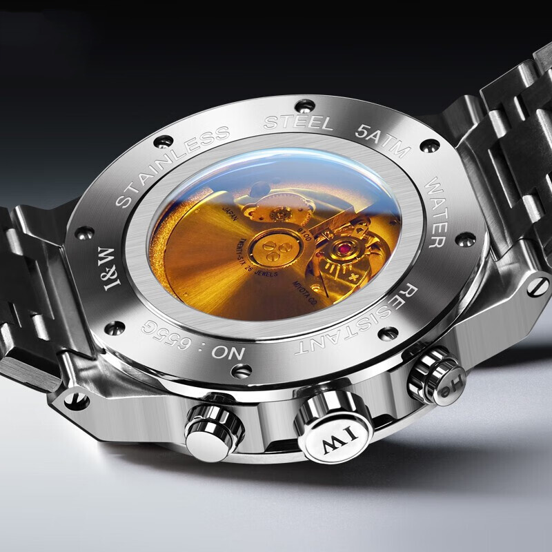 Pre-owned Carnival Men Automatic Watch 41mm Mechanical Luminous Multi-dial Month Week Date