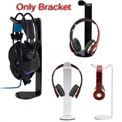 Acrylic Headphone Display Stand HolderUQack Earphone Headset Hanger Desk Bla WH
