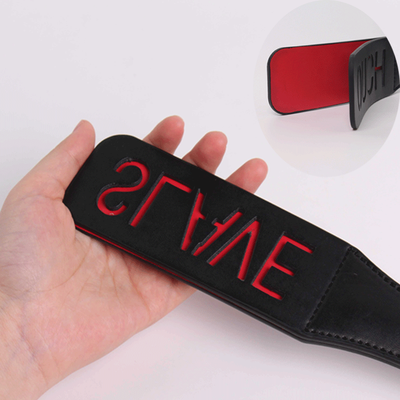 Double Layer PU Leather Spanking Paddle SM Horse Whip Flogger Slap Bondage Slave