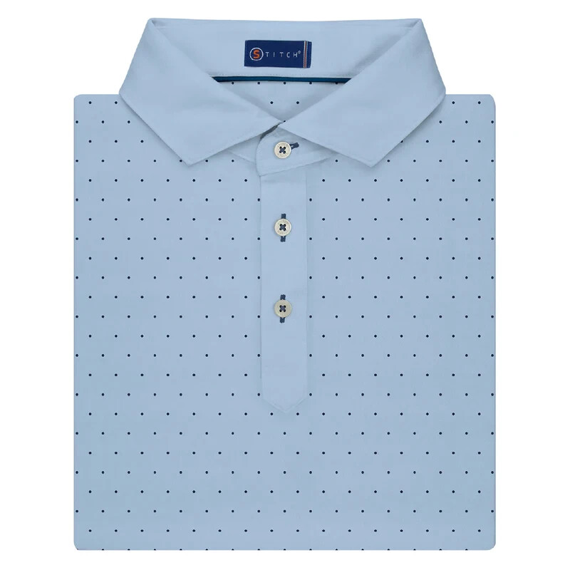 Solid Dot Nantucket Breeze Mens M/l Golf Polo Shirt New Nwt