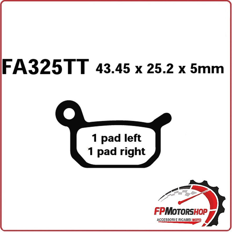 PASTIGLIE PASTICCHE FRENI PER MOTO KTM LEM TOMOS EBC FA325TT ORGANICA