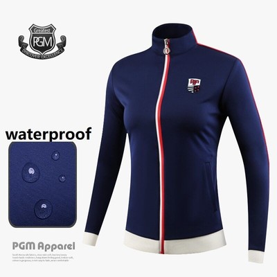 Pgm Waterproof Long Sleeve Women Jackets Windproof Golf Outerwear Warm Coats