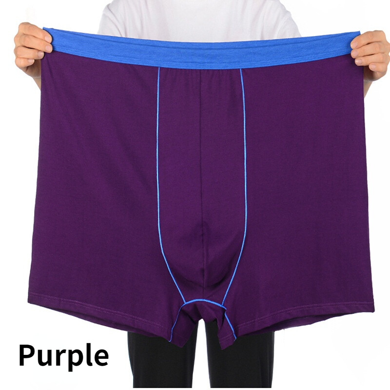 2PCS Men Plus Size Cotton Underwear Boxer Shorts Trunks Comfy High Waist shorts